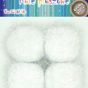 Kule pluszowe kule śnieżne z pluszu metalizowane perłowe