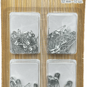 Agrafki srebrne 100szt. mix wielkości