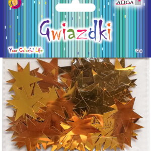 Gwiazdki plastikowe dekoracyjne złote konfetti