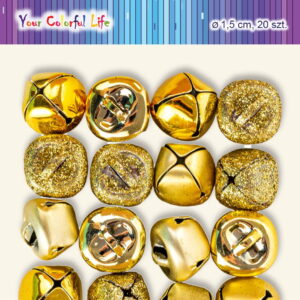 Dzwoneczki ozdobne złote mix