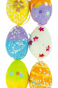Jajka styropianowe kolorowe wzorzyste