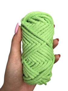 WAS Sznurek bawełniany z rdzeniem jasny zielony/limonka 20m 5mm WAS