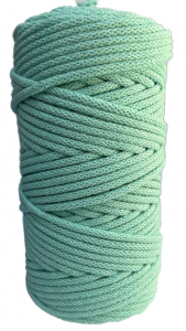WAS Sznurek bawełnianyz rdzeniem 100m 5mm - seledynowy/miętowy WAS