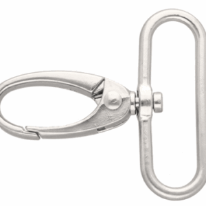 Karabińczyk metalowy 38 mm krab nikiel mat