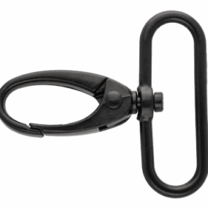 Karabińczyk metalowy 38mm krab czarny mat