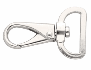 Karabińczyk metalowy 26 mm nikiel połysk brelok