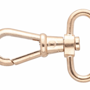 Karabińczyk metalowy 32mm jasnozłoty brelok złoto