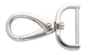 Karabińczyk metalowy 25mm nikiel srebro brelok