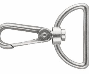 Karabińczyk metalowy 37mm nikiel połysk brelok