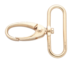 Karabińczyk metalowy 38mm krab złoto brelok