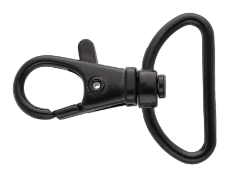 Karabińczyk metalowy 25mm rybka czarny mat brelok