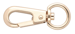 Karabińczyk metalowy 15mm jasne złoto brelok złoto