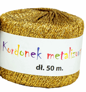 Kordonek metalizowany złoty