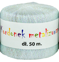 Kordonek metalizowany perłowy