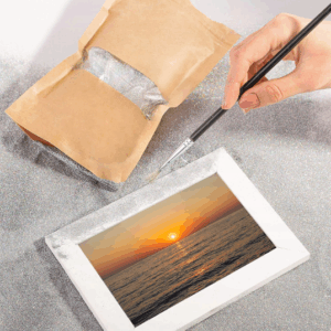 Brokat sypki srebrny dekoracyjny do farb ścian 1kg