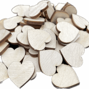 Serce drewniane serduszka 2cm sklejka ozdoba dekor 50szt.