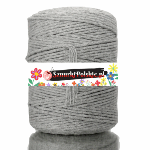 Sznurek bawełniany skręcany 150m 2mm SZARY