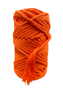 Sznurek bawełniany skręcany POMARAŃCZOWY 50m 5mm