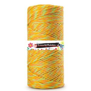 Sznurek bawełniany skręcany twist TRZY POMARAŃCZE 20m 3mm