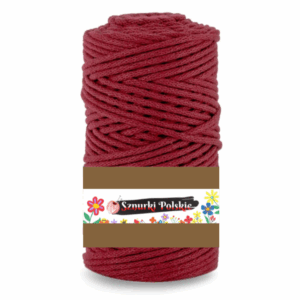 WAS Sznurek bawełniany z rdzeniem 100m 3mm BORDOWY WAS