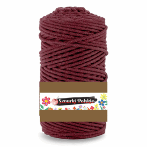 WAS Sznurek bawełniany z rdzeniem 100m 3mm BURGUND WAS