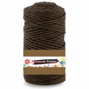 WAS Sznurek bawełniany z rdzeniem 100m 3mm CIEMNY BRĄZ WAS