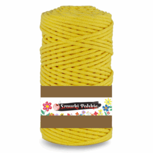 WAS Sznurek bawełniany z rdzeniem 100m 3mm JASNY ŻÓŁTY WAS