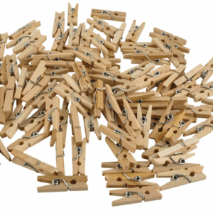 Klamerki drewniane naturalne spinacze żabki 100szt