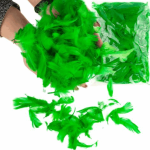 Pióra piórka ozdobne dekoracyjne zielone lotki