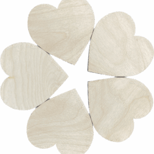 Serce drewniane serduszko 10cm sklejka ozdoba