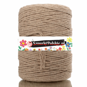 Sznurek bawełniany skręcany 150m 2mm BEŻOWY