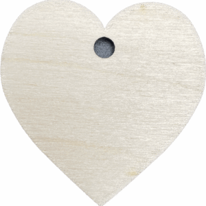 Serce drewniane serduszko z dziurą 5cm sklejka