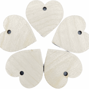 Serce drewniane serduszko z dziurą 5cm sklejka