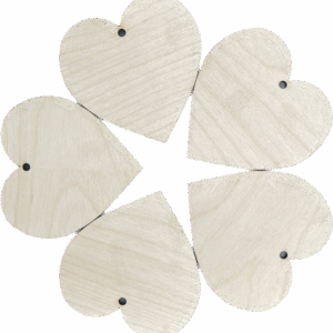 Serce drewniane serduszko z dziurą 10cm sklejka