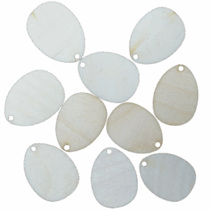 Jajka jajko drewniane zawieszka z dziurą 3cm 10szt