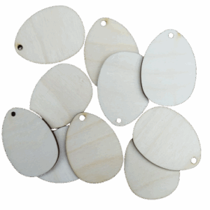 Jajka jajko drewniane zawieszka z dziurą 5cm 10szt