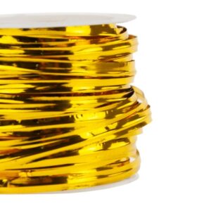 Drut drucik florystyczny płaski złoty 15m 4mm