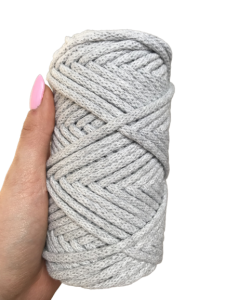 WAS Sznurek bawełniany z rdzeniem szary 50m 5mm WAS