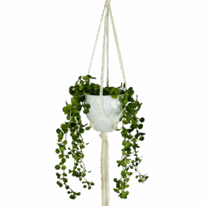 Kwietnik wiszący makrama ze sznurka boho KOŚĆ