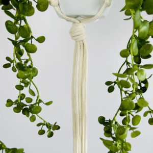 Kwietnik wiszący makrama ze sznurka boho KOŚĆ