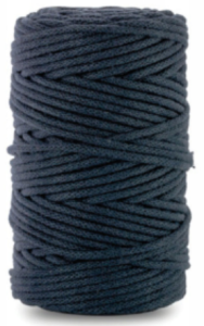 WAS Sznurek bawełniany z rdzeniem 100m 3mm ATRAMENT WAS