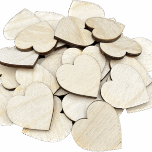 Serce drewniane serduszka 3cm sklejka ozdoba dekor.(30szt)