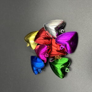 Dzwoneczki serca ozdobne metalowe mix kolorowe