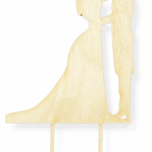 Drewniany topper ślubny młoda para wesele decoupage dekor ze sklejki 1szt