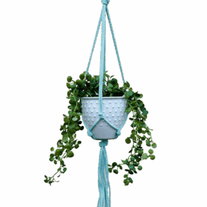 Kwietnik wiszący makrama ze sznurka boho MIĘTA