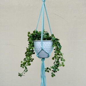 Kwietnik wiszący makrama ze sznurka boho MIĘTA