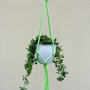 Kwietnik wiszący makrama ze sznurka boho LIMONKA