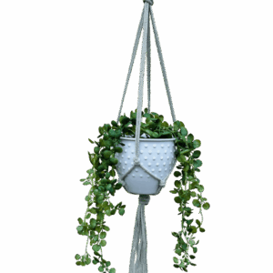 Kwietnik wiszący makrama ze sznurka boho OLIWKA