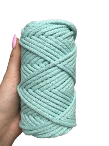 WAS Sznurek bawełniany z rdzeniem seledynowy/miętowy 50m 5mm WAS