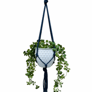 Kwietnik wiszący makrama ze sznurka boho JEANS